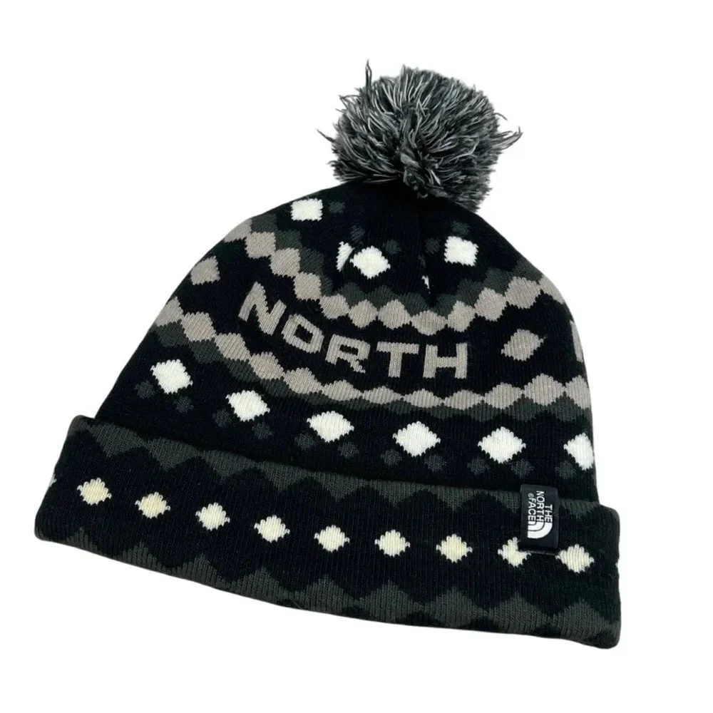 The North Face Kids' Monochrome Pom Beanie Hat
